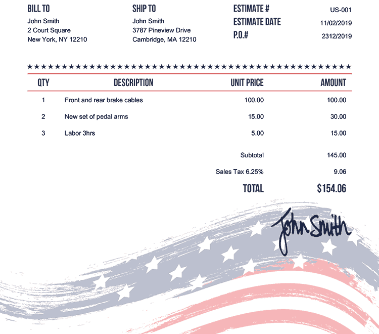 Free Estimate Templates 100 Styles Print Download PDF