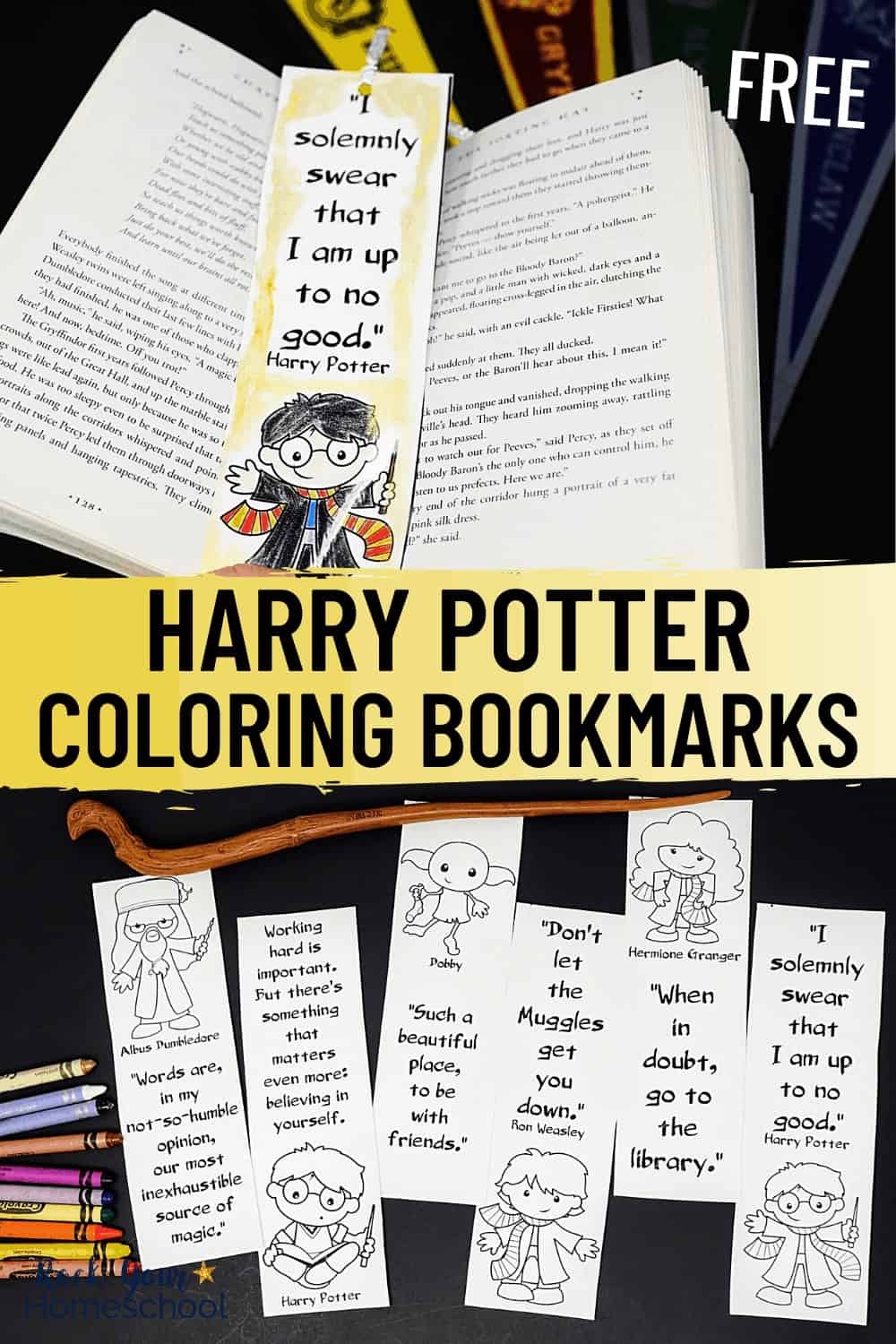 Free Harry Potter Inspired Coloring Bookmarks For All Ages