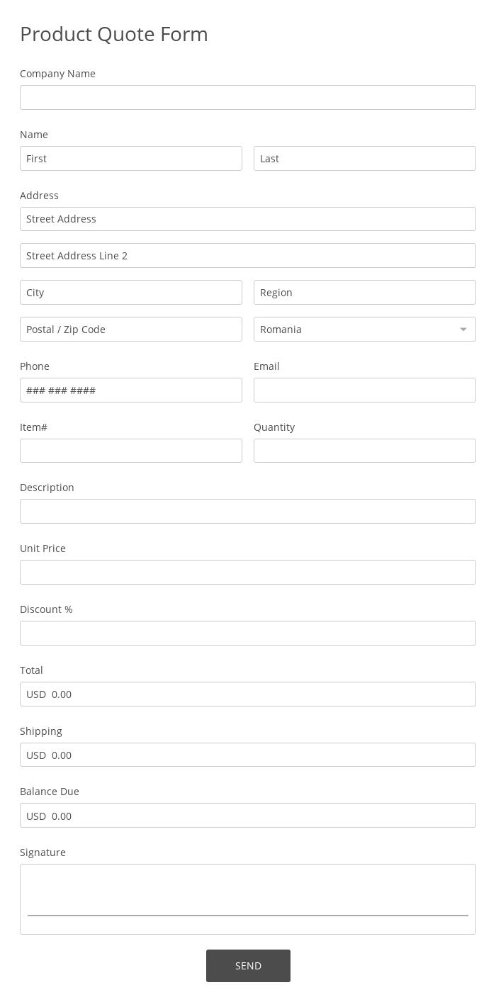Free Inquiry Form Templates 123FormBuilder