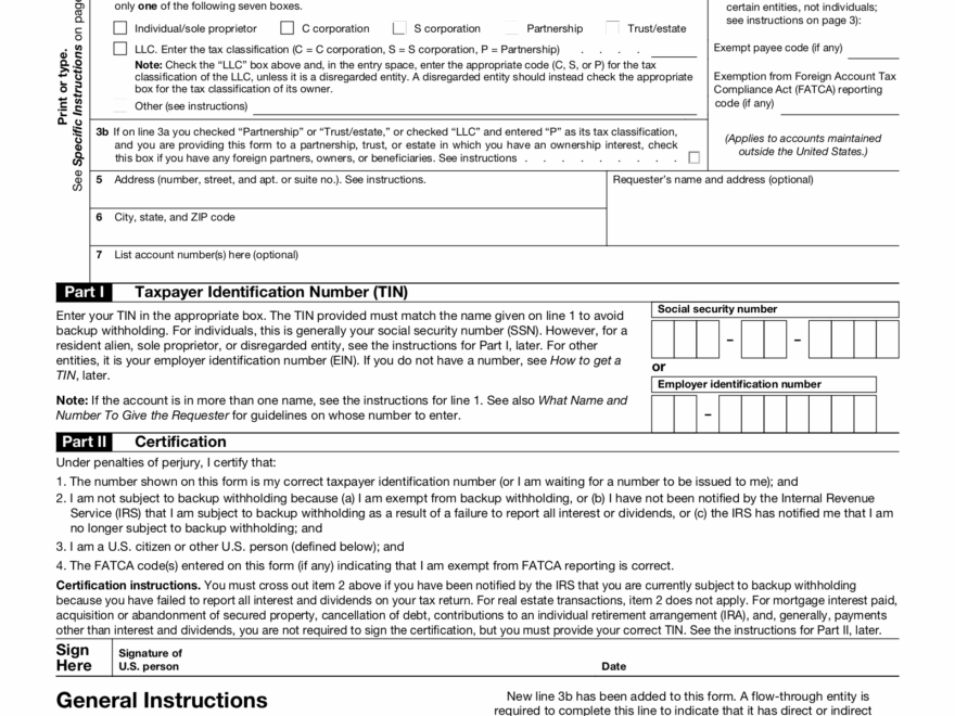 Free IRS Form W9 2024 PDF EForms