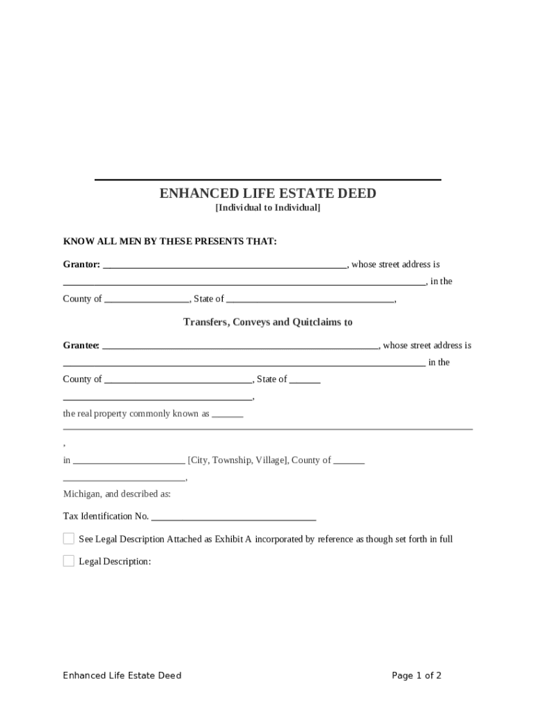 Free Michigan Lady Bird Deed Pdf Fill Out Sign Online DocHub