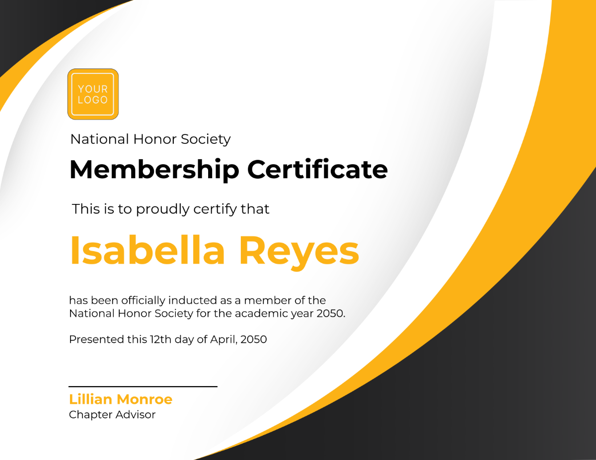 Free National Honor Society Membership Certificate Template To Edit Online Free National Honor Society Membership Certificate Template To Edit Online