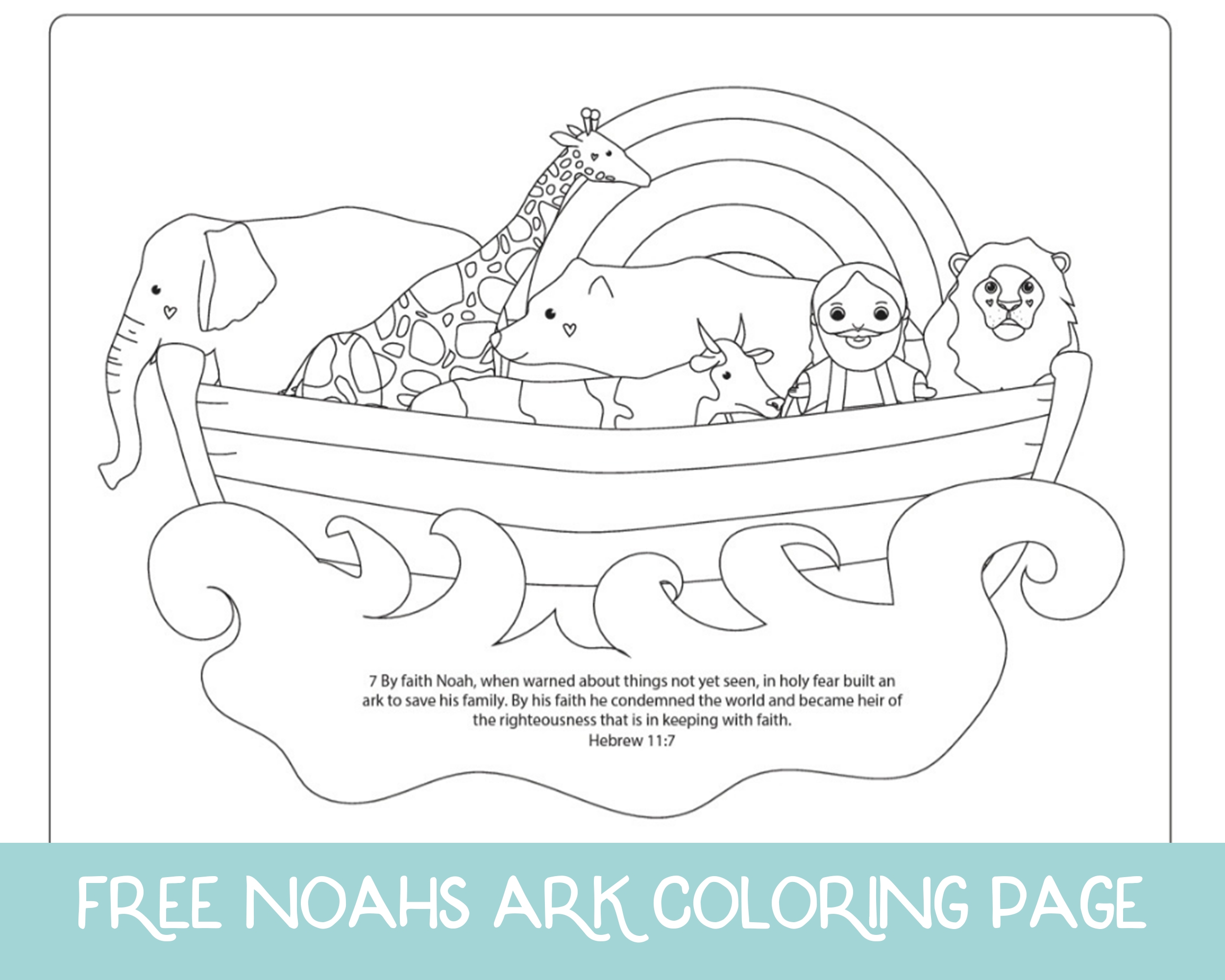 FREE Noah s Ark Coloring Page Little Lions Academy FREE Noah s Ark Coloring Page Little Lions Academy