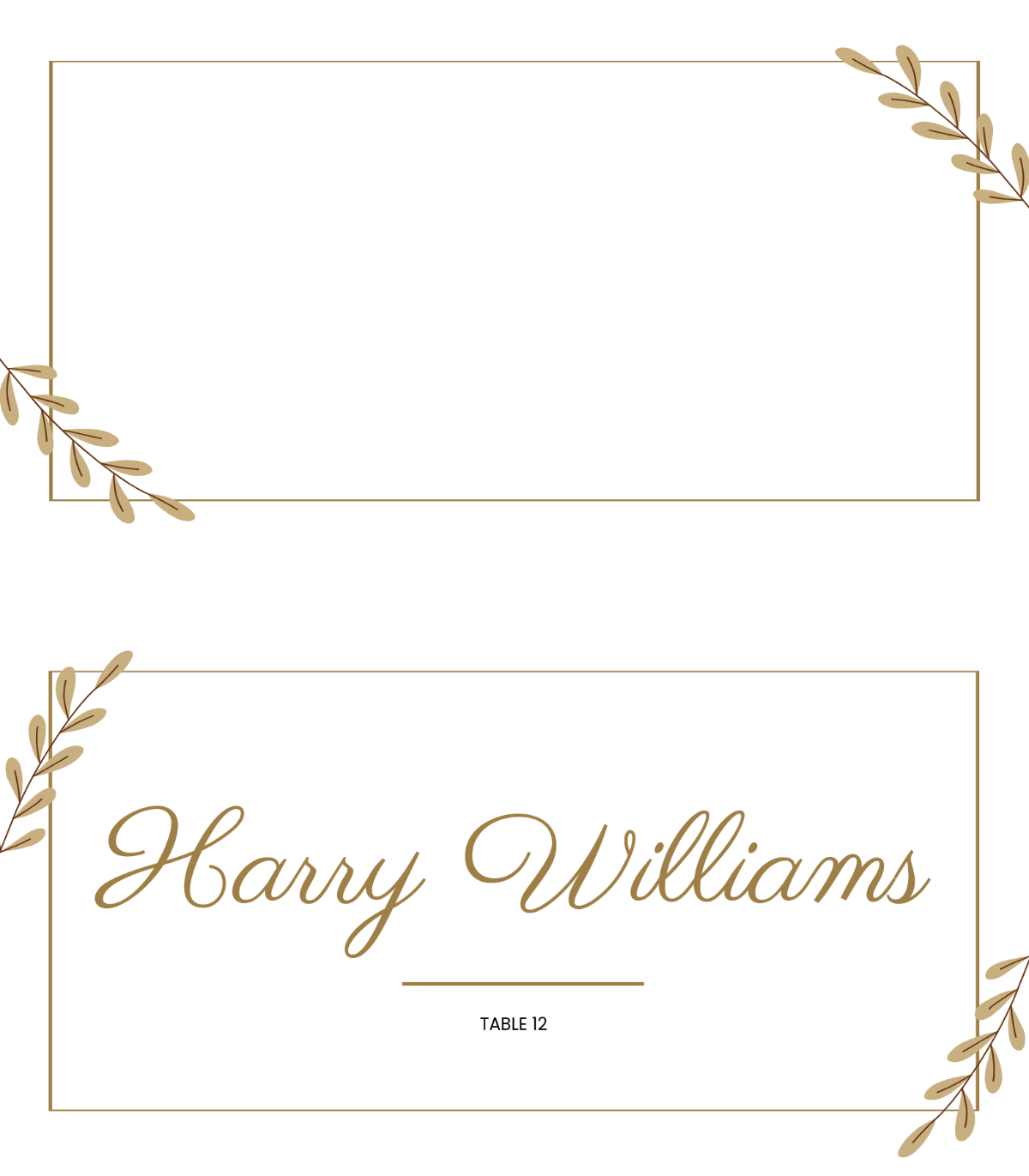 Free Printable Place Card Template