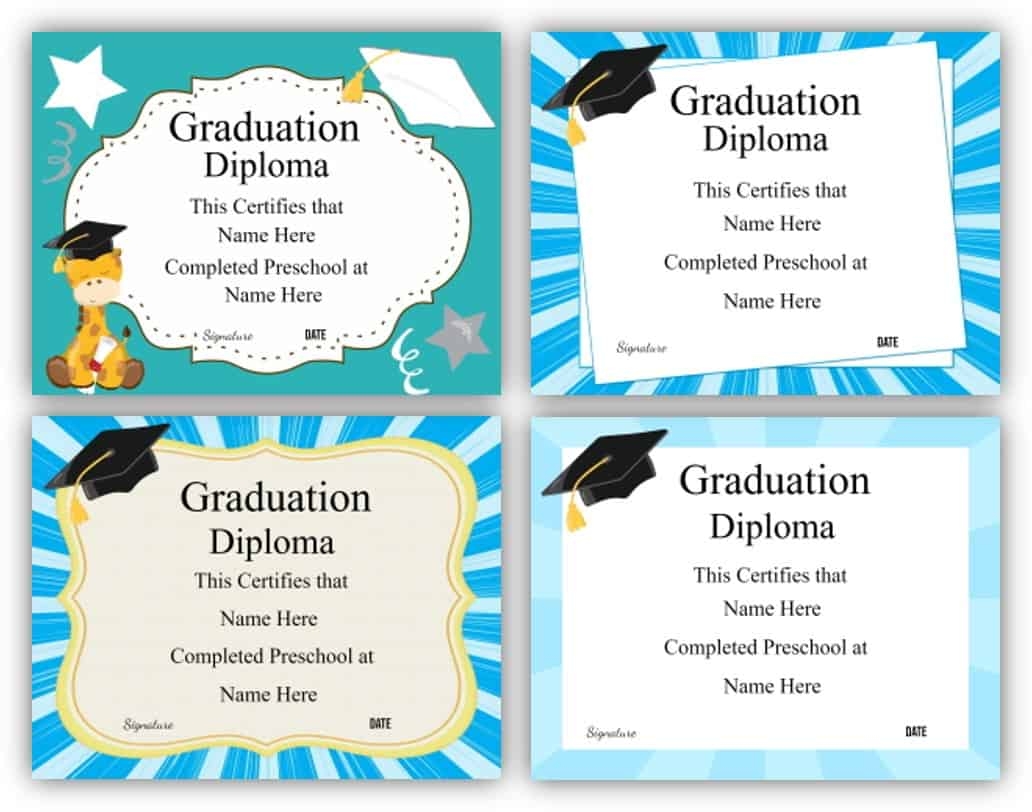 FREE Preschool Graduation Certificate Customize Online FREE Preschool Graduation Certificate Customize Online