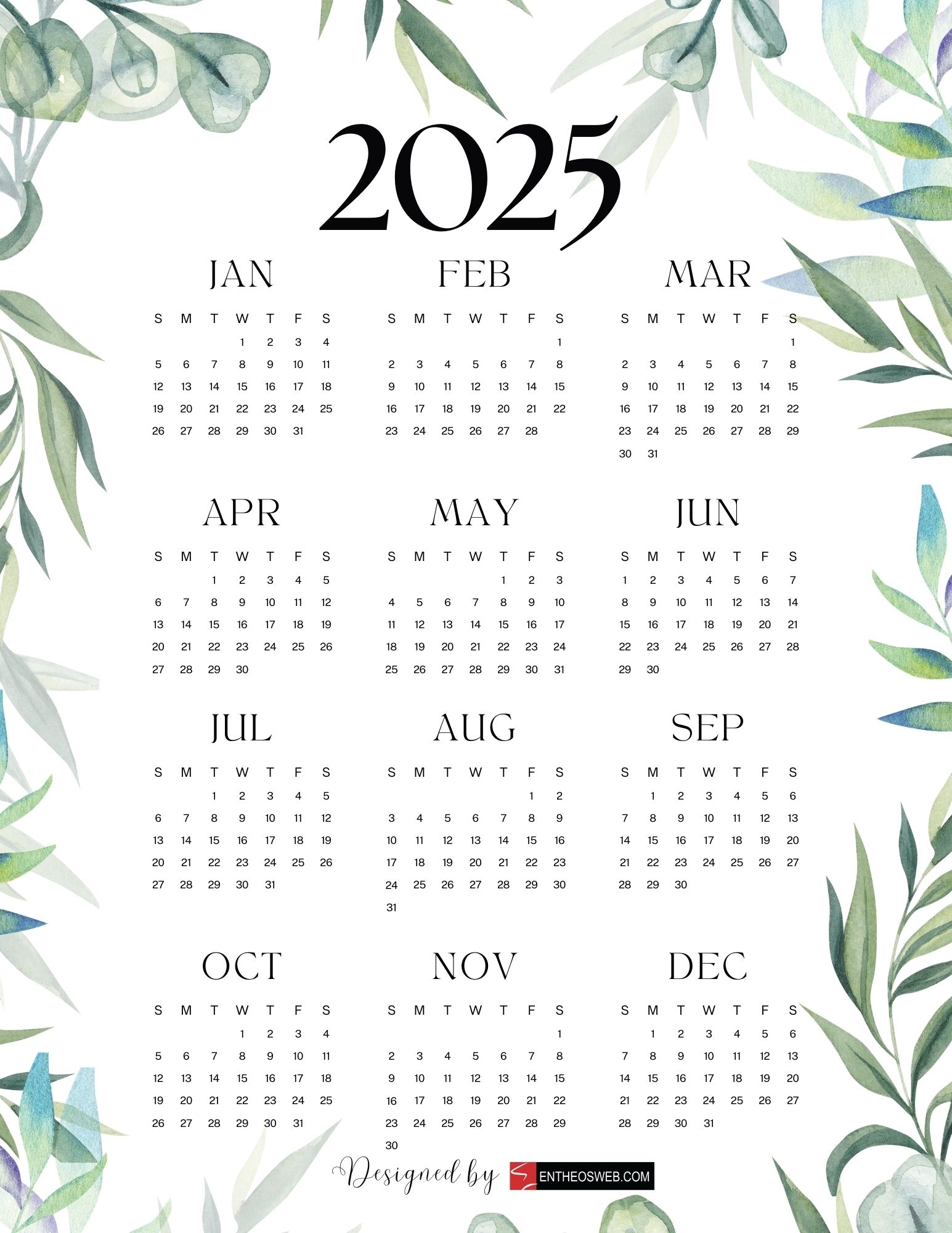 Free Printable 2025 Calendars Free Printable 2025 Calendars EntheosWeb Free Printable 2025 Calendars Free Printable 2025 Calendars EntheosWeb