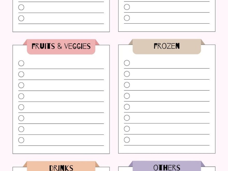 Free Printable And Customizable Grocery List Templates Canva