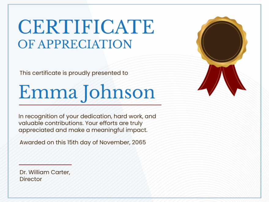 Free Printable Appreciation Certificate Templates To Customize Online