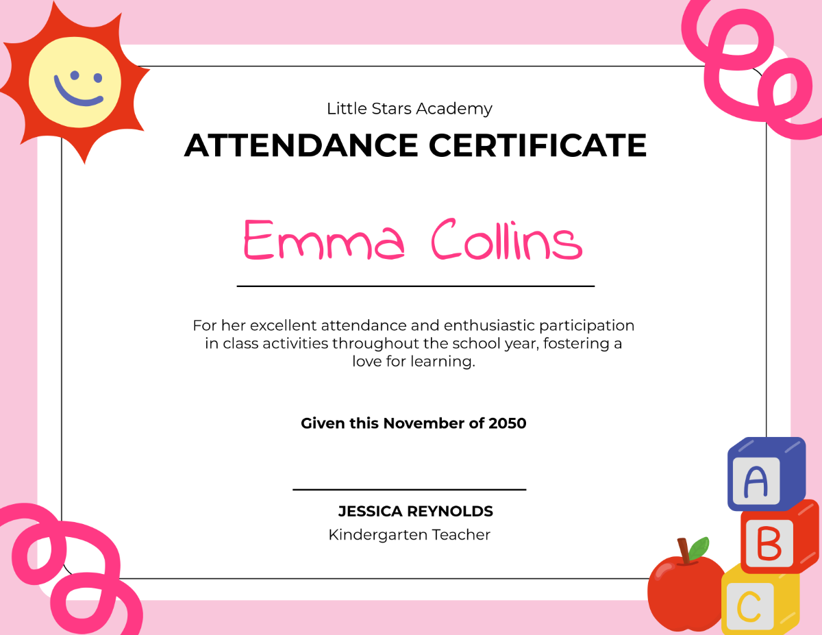 Free Printable Attendance Certificate Templates To Customize Online