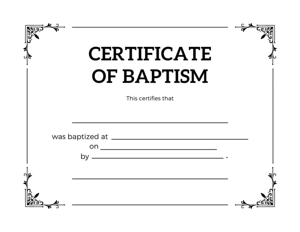 Free Printable Baptism Certificates PDF Canva Template