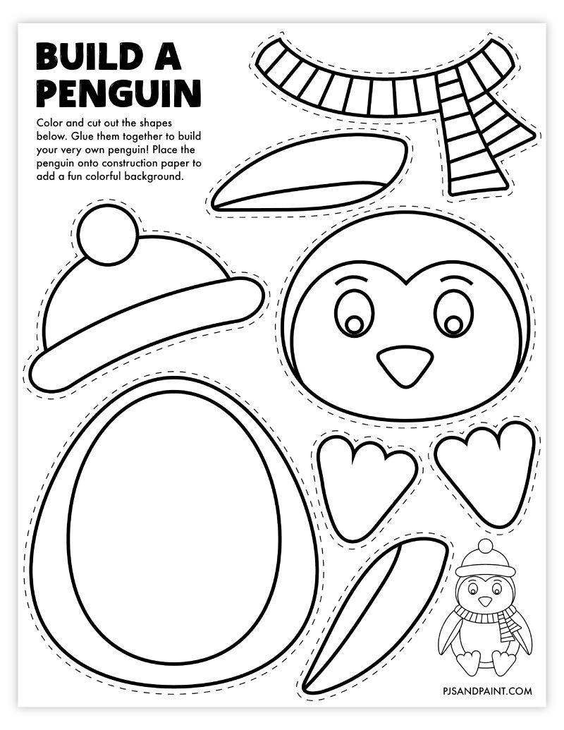 Free Printable Build A Penguin Craft