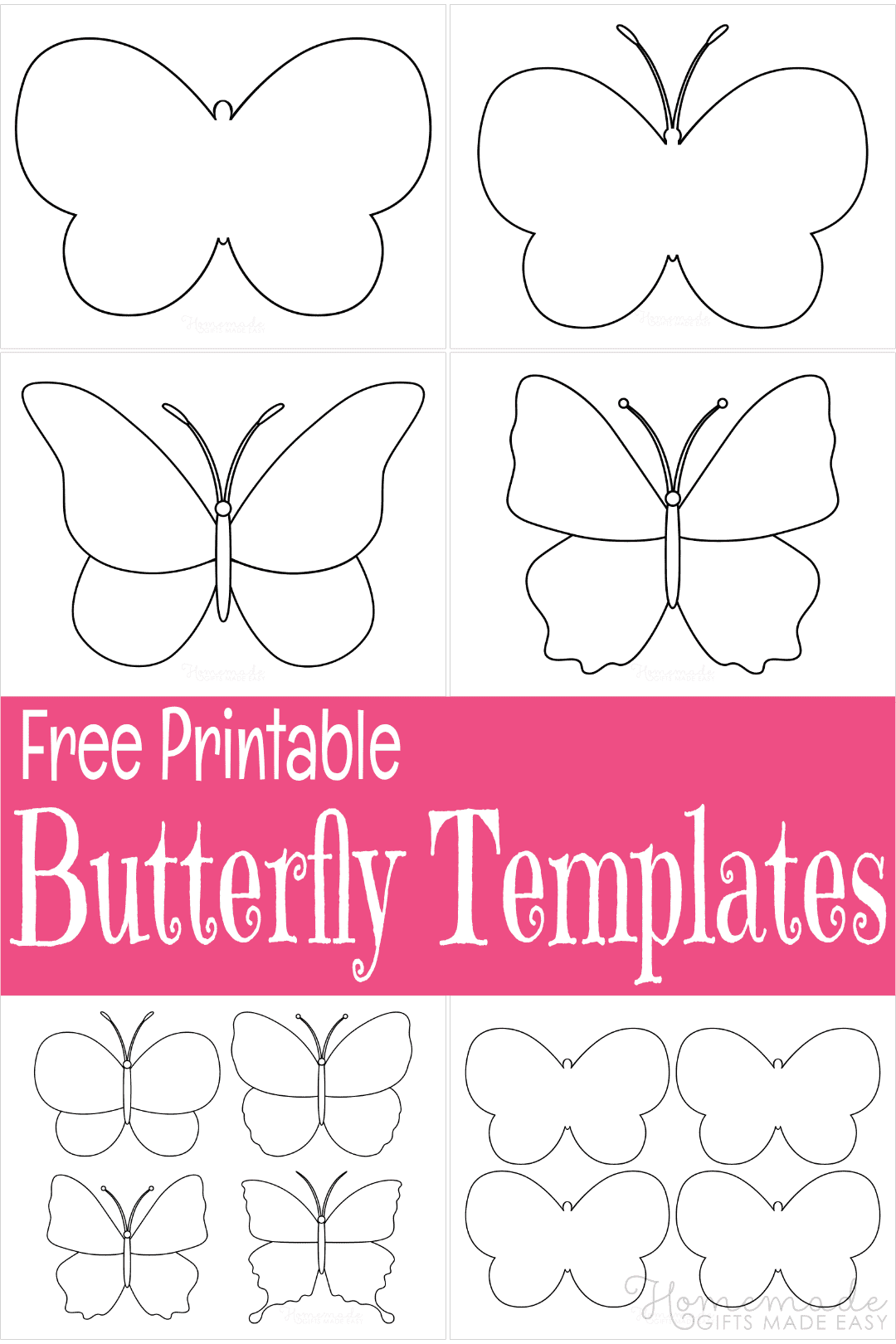Printable Mosaic Butterfly Template