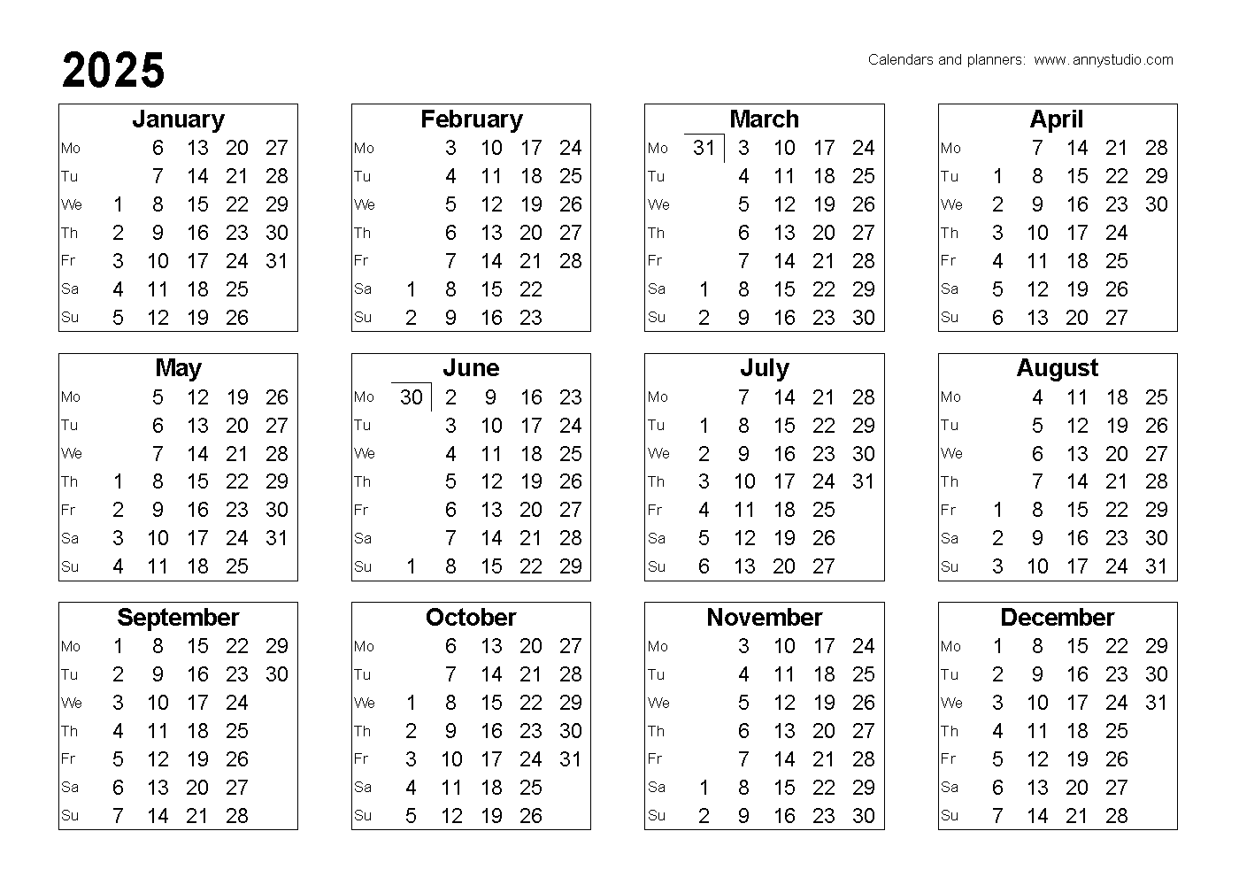 Free Printable Calendars And Planners 2025 2026 And 2027 Free Printable Calendars And Planners 2025 2026 And 2027