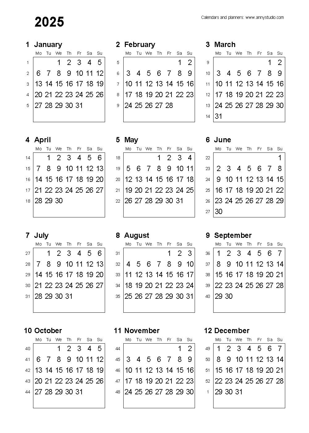 Free Printable Calendars And Planners 2025 2026 And 2027 Free Printable Calendars And Planners 2025 2026 And 2027