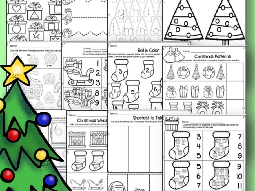 FREE Printable Christmas Worksheets For Preschool