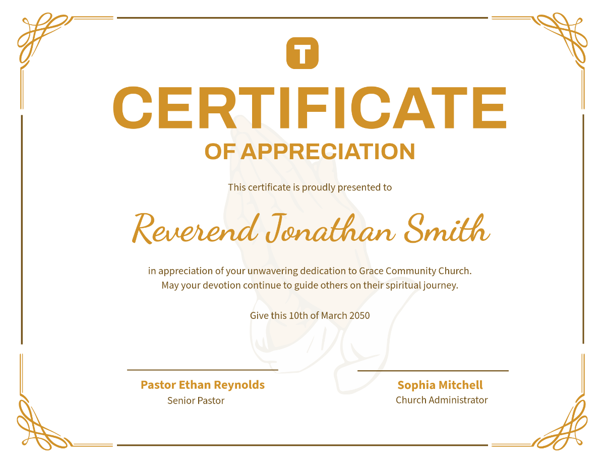 Free Printable Church Certificate Templates To Customize Online