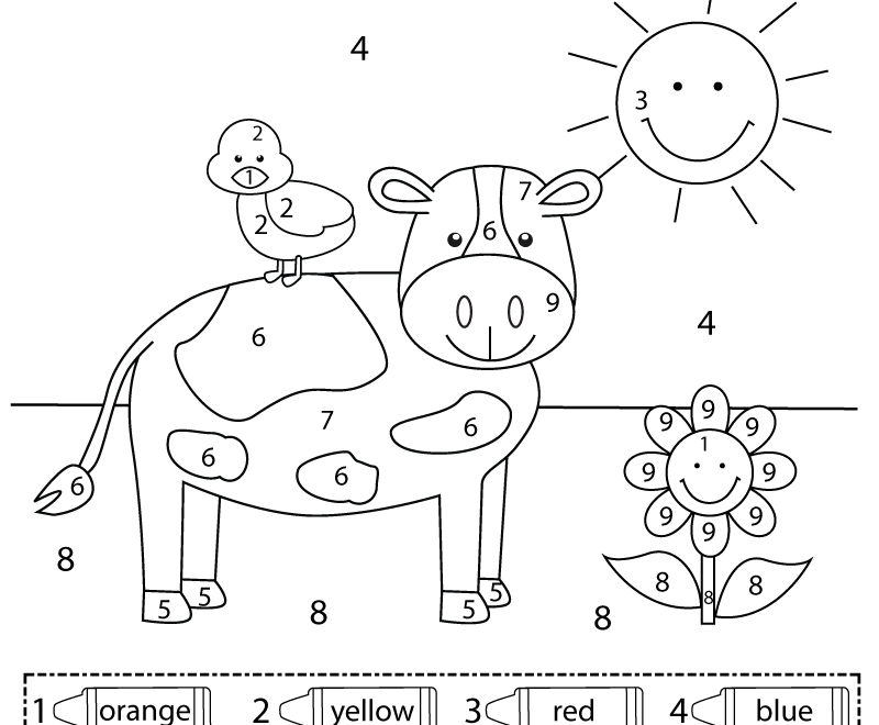 Free Printable Color By Number Worksheet