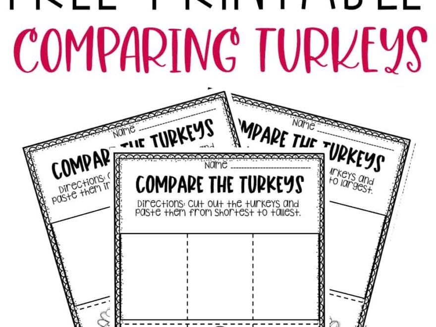 Free Printable Comparing Turkeys Thanksgiving Worksheets For Preschoolers The Keeper Of The Memories
