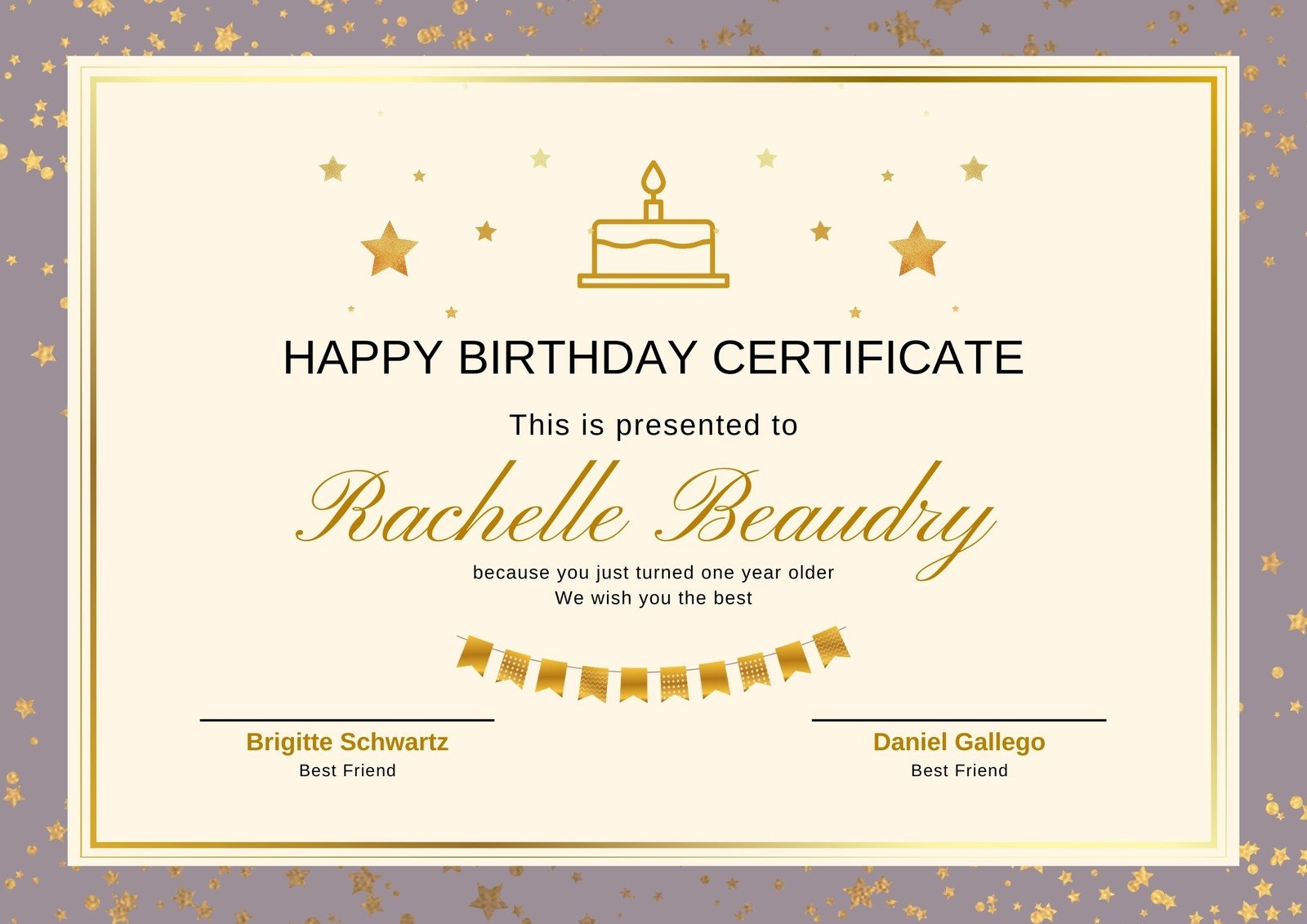 Free Printable Customizable Birthday Certificate Templates Canva Free Printable Customizable Birthday Certificate Templates Canva