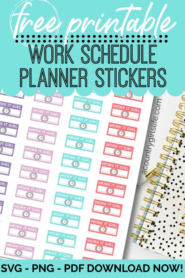 FREE Printable Digital Planner Stickers Functional Work Schedule Stickers For The Girl Boss FREE Printable Digital Planner Stickers Functional Work Schedule Stickers For The Girl Boss