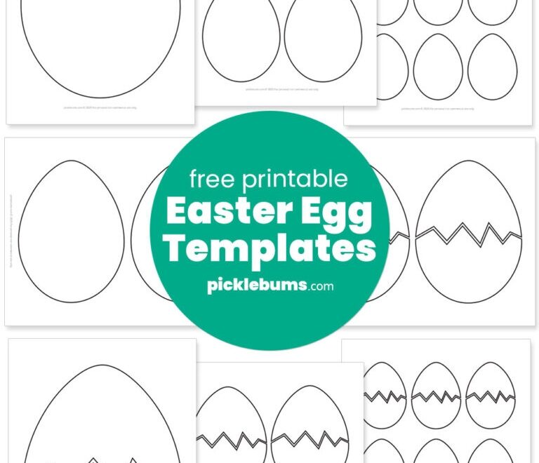 Free Printable Easter Egg Templates Picklebums