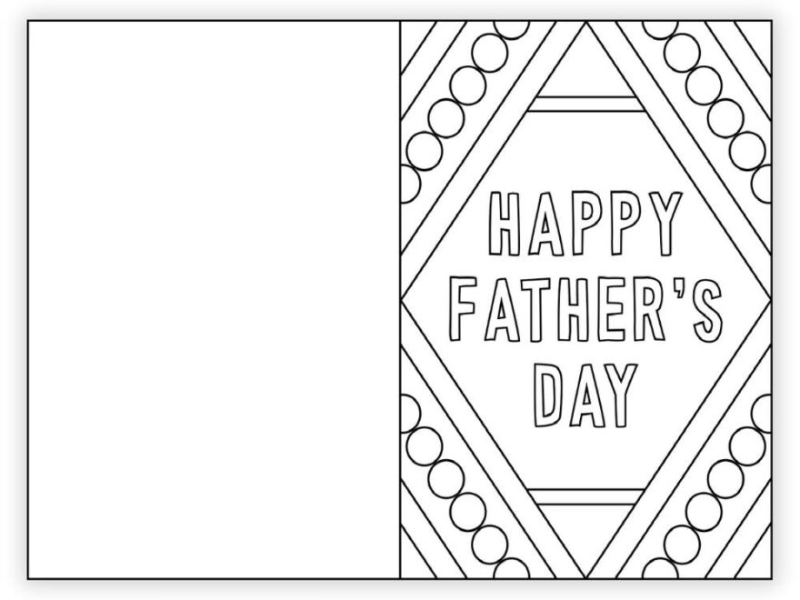 Free Printable Father s Day Card To Color The Craft at Home Family