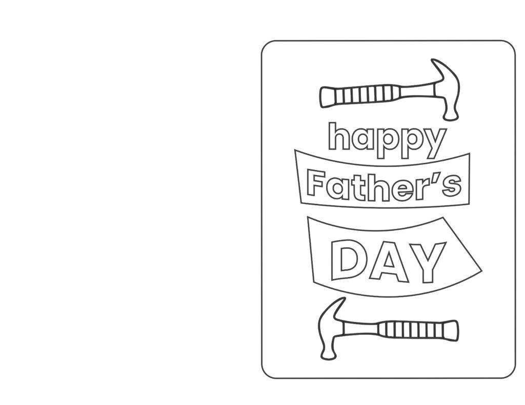 Printable Fathers Day Card To Color Printable Fathers Day Card To Color