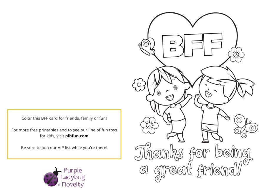 Free Printable Friendship Card For Kids Walking By The Way Worksheets Library