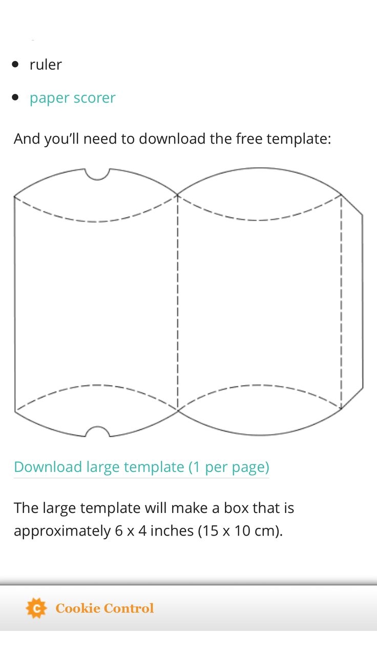 Free Printable Pillow Box Template