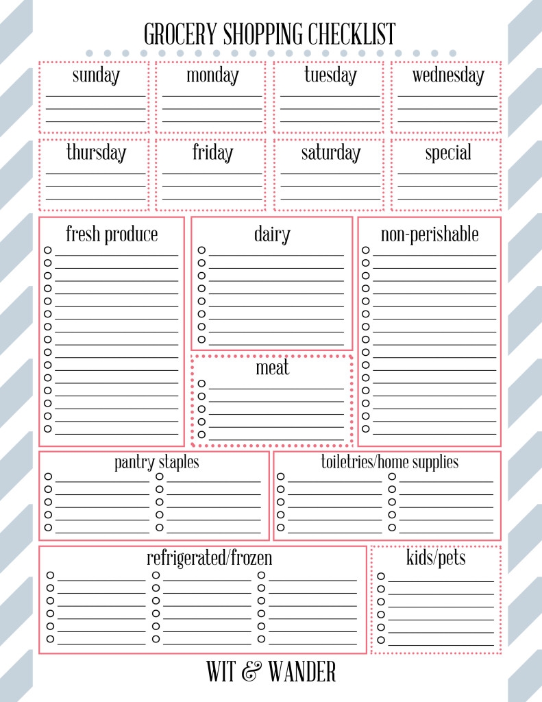 Grocery List Template Free Printable Grocery List Template Free Printable