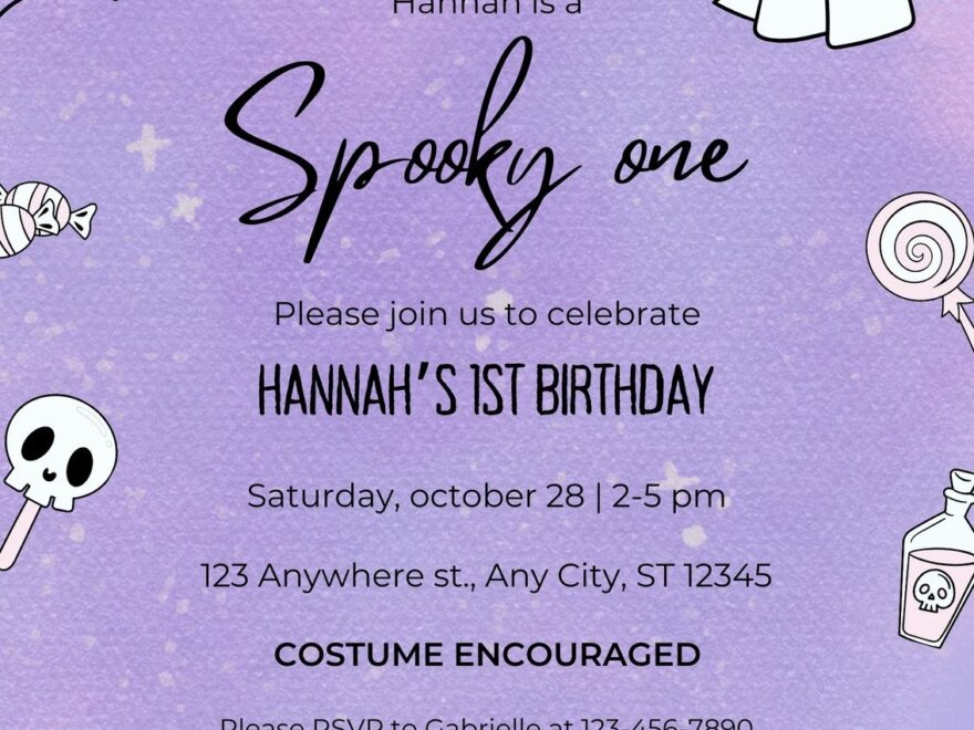 Free Printable Halloween Birthday Invitation Templates Canva
