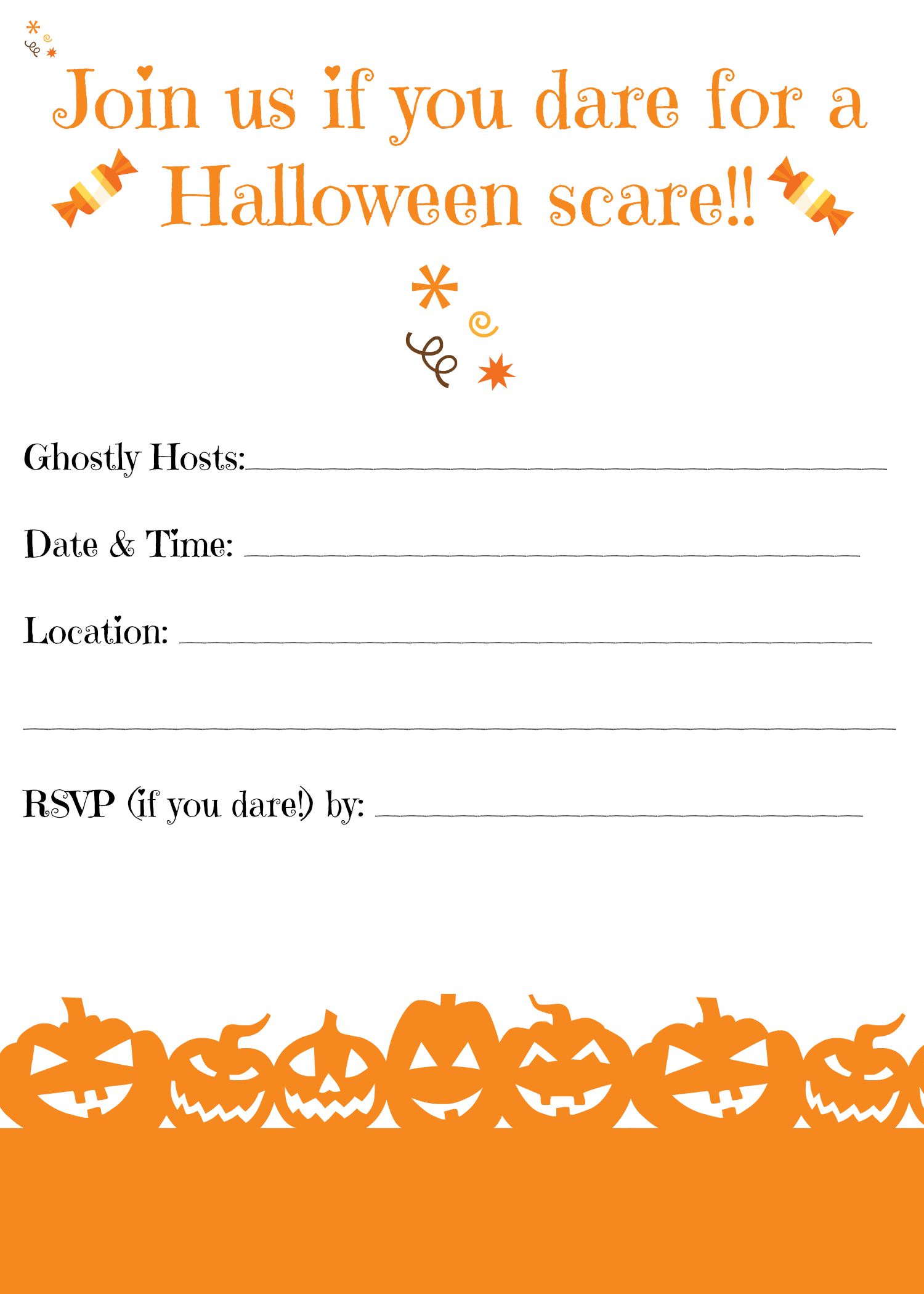Free Printable Halloween Invitations For Your Super Spooktacular Parties with A How To Pretty Opinionated