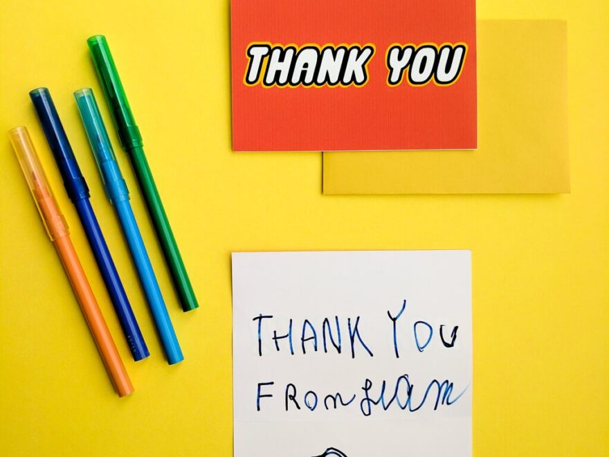 Free Printable LEGO inspired Thank You Cards For A LEGO Birthday Party Merriment Design
