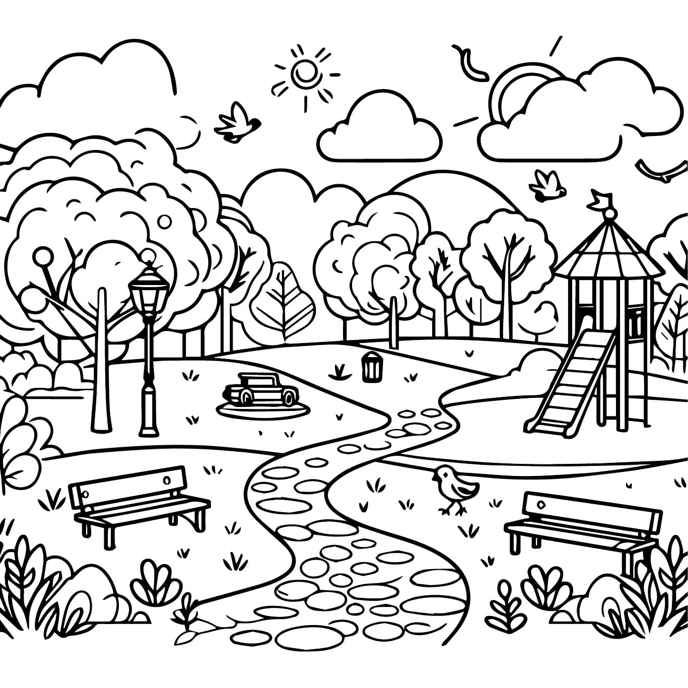 Free Printable Park Coloring Page Download Print Or Color Online For Free