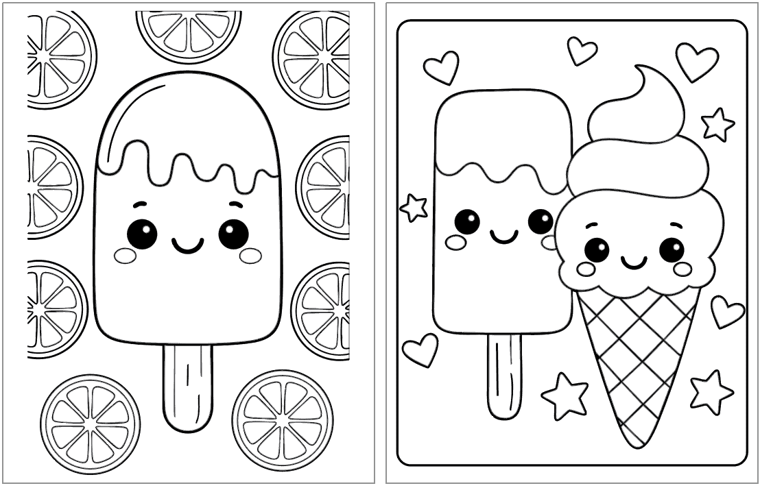 Free Printable Popsicle Coloring Pages The Artisan Life