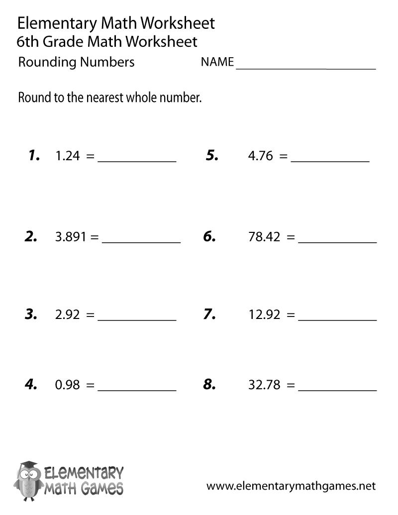 Free Printable Rounding Worksheets
