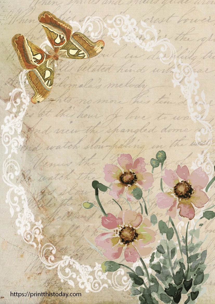 Free Printable Shabby Chic Flowers
