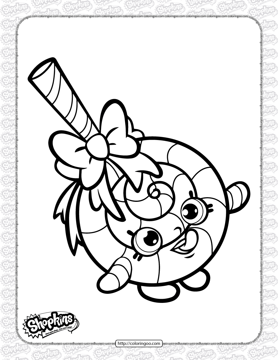 Free Printable Shopkins Lolli Poppins Coloring Page