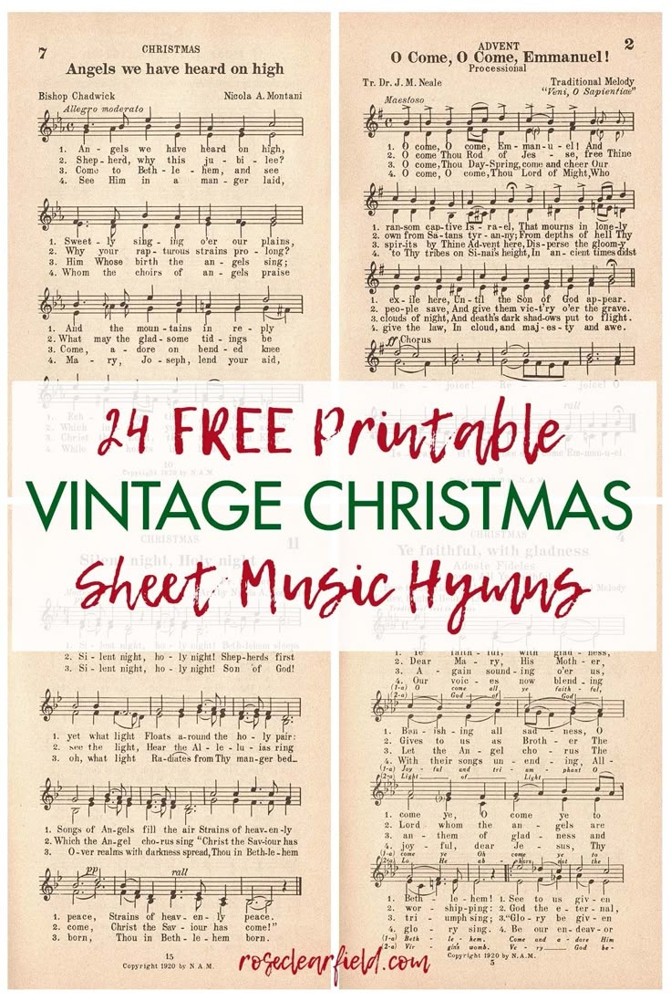 Free Printable Vintage Christmas Sheet Music