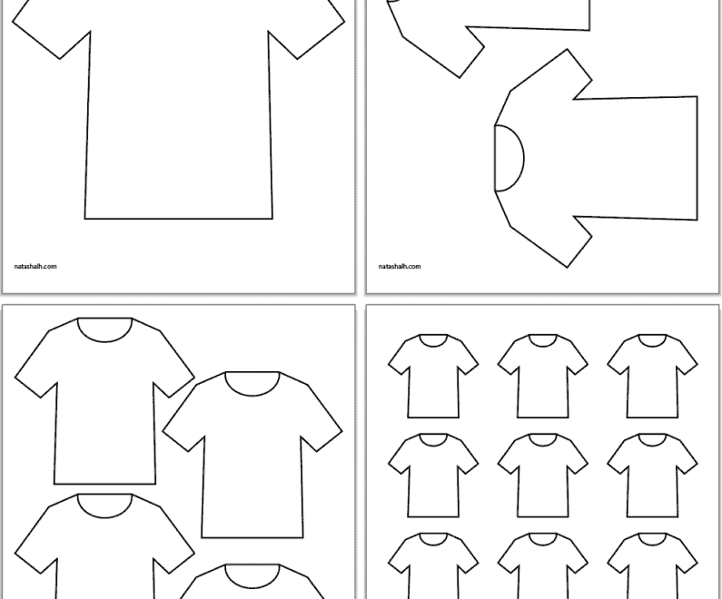 Free Printable White T Shirt Template blank T shirt Coloring Pages The Artisan Life