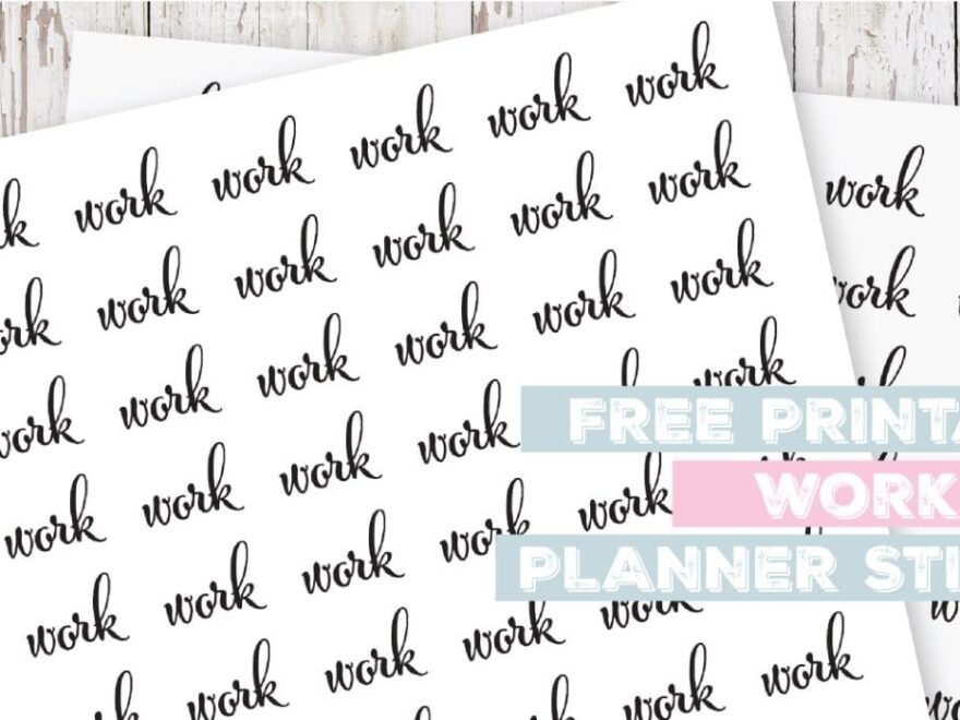 Free Printable Work Planner Stickers World Of Printables