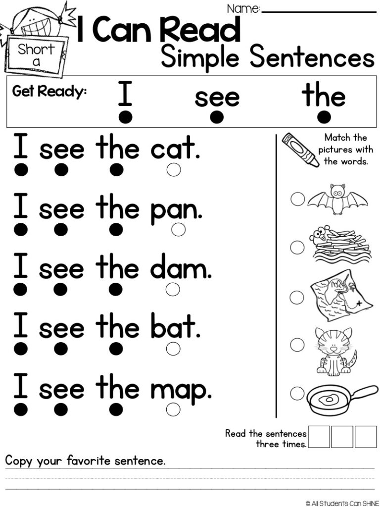Free Reading Passages For Beginning Readers All Students Can Shine