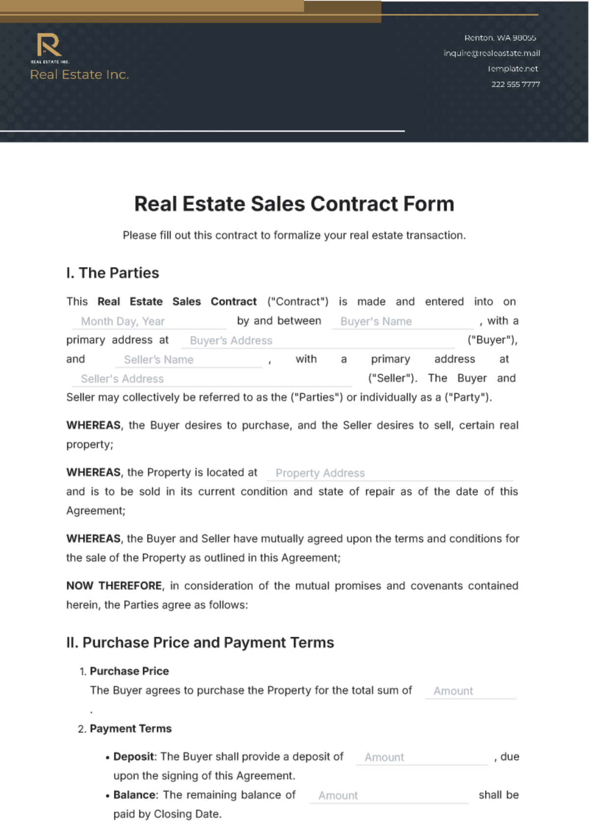 Dbr Free Printable Real Estate Forms