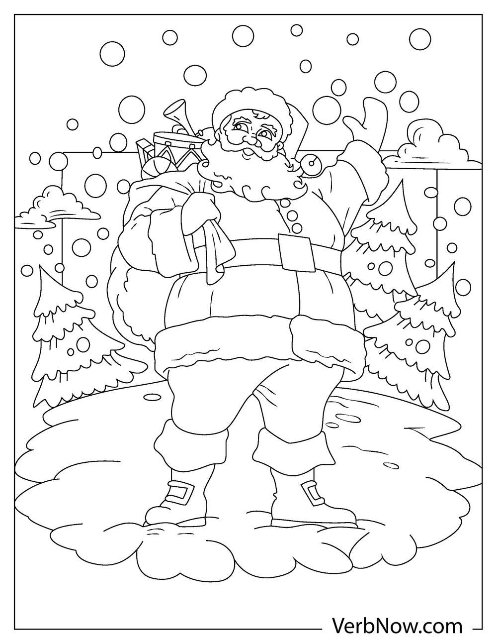 Free Santa Claus Coloring Pages For Download Printable PDF 