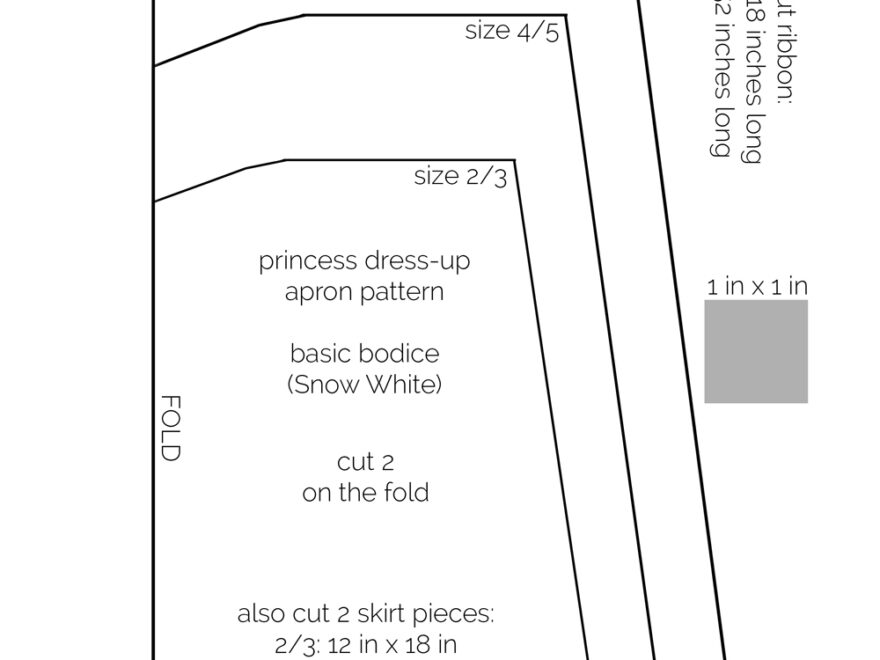 Free Sewing Pattern For Snow White Princess Dress Up Apron It s Always Autumn