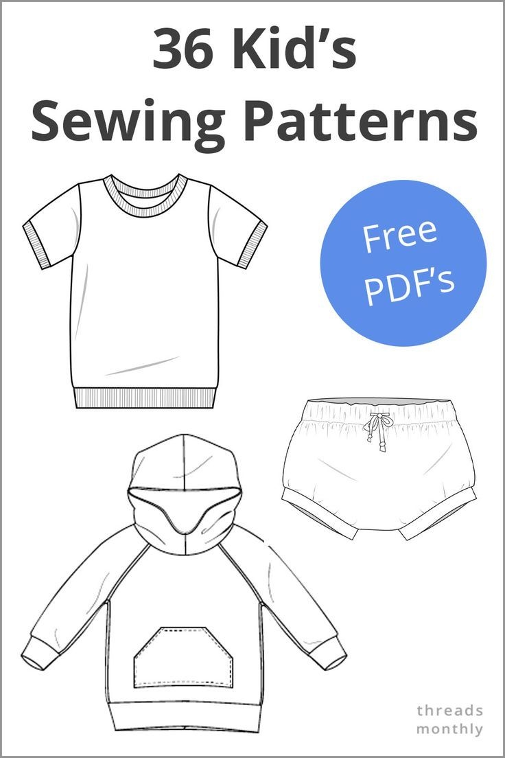 FREE Sewing Patterns For Children Printable PDF Clothes Sewing Project Ideas