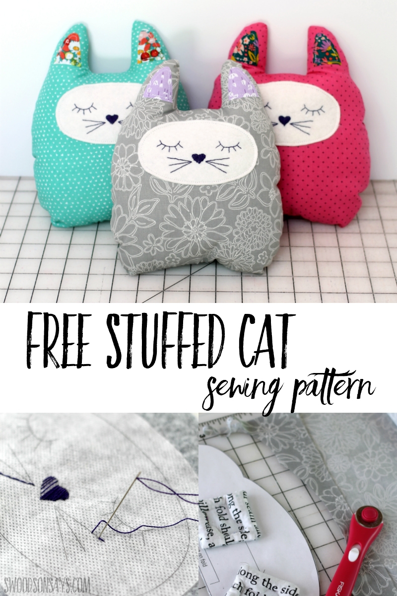 Free Stuffed Cat Sewing Pattern And Tutorial Swoodson Says Free Stuffed Cat Sewing Pattern And Tutorial Swoodson Says