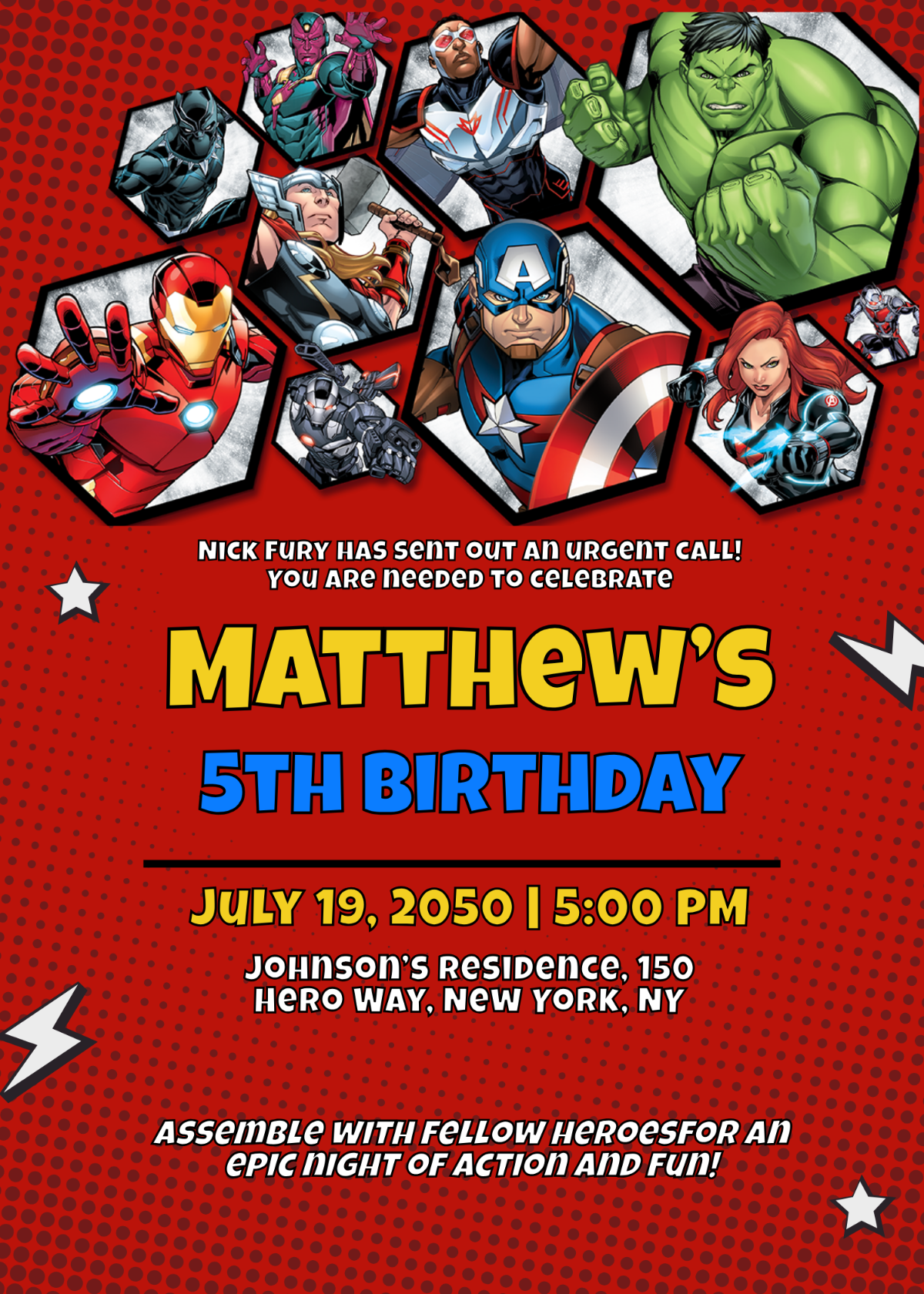 Free Printable Superhero Invitation Templates