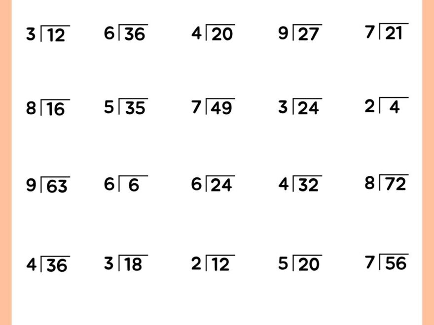 Free To Edit And Print Division Worksheet Templates Canva