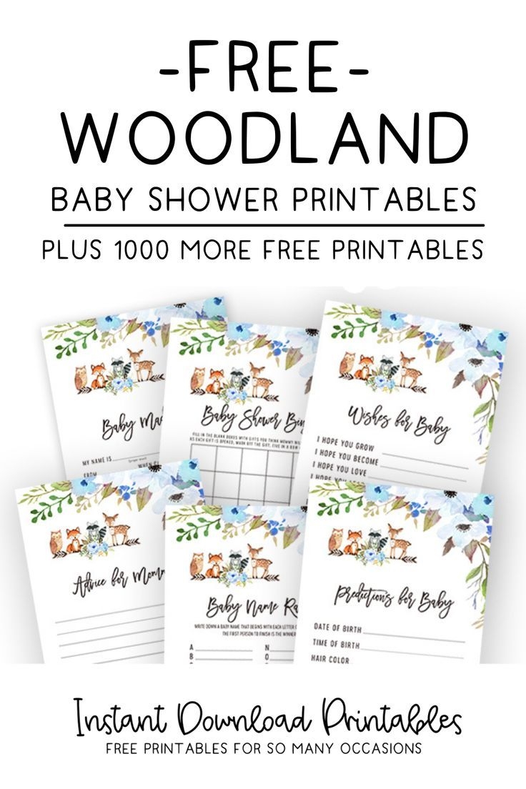 Free Woodland Baby Shower Printables Free Woodland Baby Shower Printables